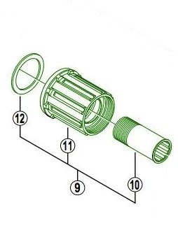 Bębenek Główka Kasety Shimano XT FH-­M8000, FH-M785, FH-M775