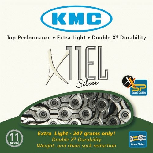 Łańcuch 11-rzędowy KMC X11EL 126og. folia