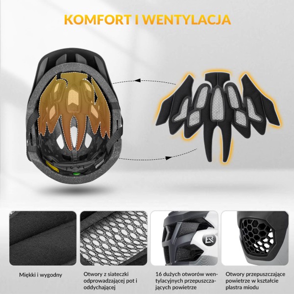 Kask dziecięcy fullface Rockbros TS-61 48-54cm (4)