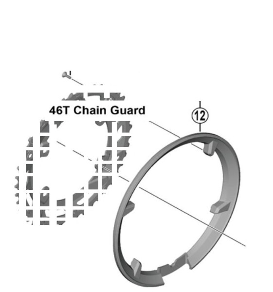 Osłona mechanizmu korbowego Shimano CUES FC-U6000-2 do 46z (1)