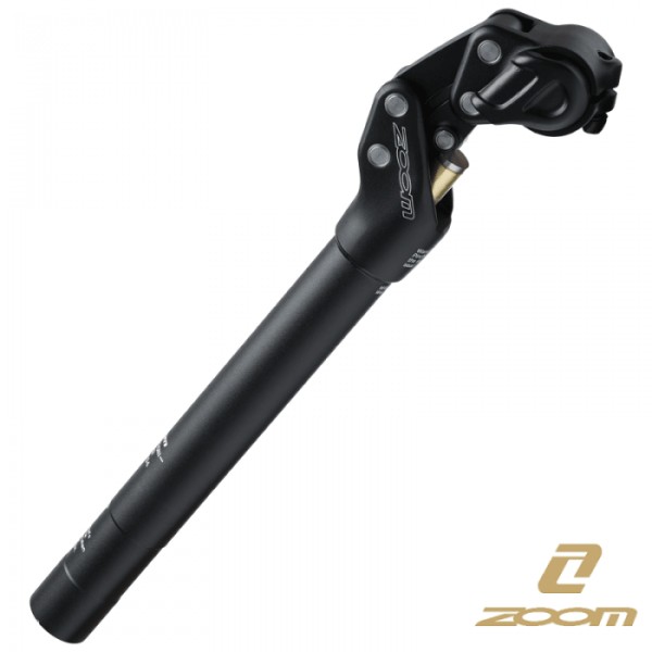 Wspornik siodła amortyzowany Zoom Z-SHOX SPS-442 Alu 27.2x350mm czarny mat na pantografie (1)
