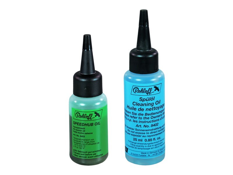 Zestaw olejów piasty na 1x wymianę ROHLOFF OIL SPEEDHUB 500/14 - SET FOR 1x OIL CHANGE (Olej czyszczący 25ml + Olej całoroczny 12,5ml/1 Wymiana) (1)