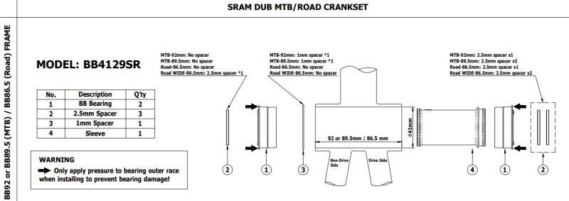 Suport Token Sram DUB BB4129 BB92 PF41 (3)