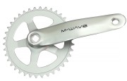 Obrazek dla: Mechanizm korbowy 1rzędowy 38z alu/stal 170mm srebrny MWave na łańcuch 1/2x3/32